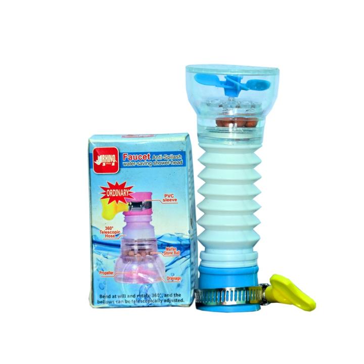 Rhino White Flexible Anti-Splash Faucet Extension & Water-Saving Aerator