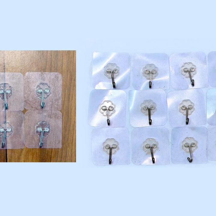 Heavy Duty Adhesive Wall Hooks (12-Pack)