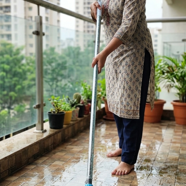 HOMELAB Premium Floor Squeegee Wiper with Extendable Long Handle